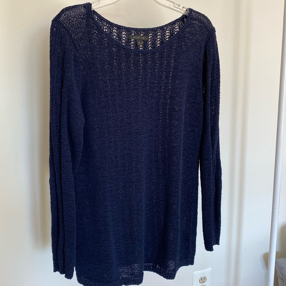 Rachel Zoe Navy Blue Knit Sweater, size XL